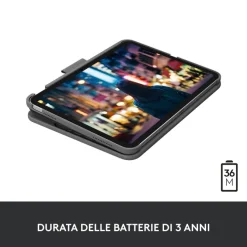 LOGITECH - Custodia iPad (10ª generazione) Custodia con tastiera per tablet, ebook e palmari - Sintetico