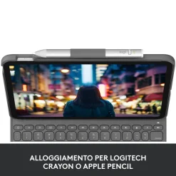 LOGITECH - Custodia iPad (10ª generazione) Custodia con tastiera per tablet, ebook e palmari - Sintetico