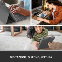LOGITECH - Custodia iPad (10ª generazione) Custodia con tastiera per tablet, ebook e palmari - Sintetico