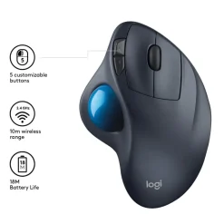 Logitech M570 Trackball Wireless – Comfort ergonomico e autonomia 18 mesi