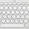 LOGITECH - Tastiera multimediale K380s Wireless, Minimal Pebble Keys 2, Pulsante Easy- Switch - Bianco