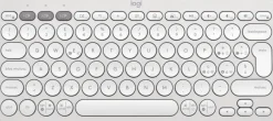 LOGITECH - Tastiera multimediale K380s Wireless, Minimal Pebble Keys 2, Pulsante Easy- Switch - Bianco