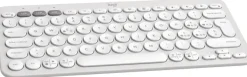 LOGITECH - Tastiera multimediale K380s Wireless, Minimal Pebble Keys 2, Pulsante Easy- Switch - Bianco