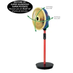 Macom Enjoy & Relax Colour Fan Nero, Blu, Verde, Rosso, Giallo