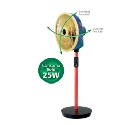 Macom Enjoy & Relax Colour Fan Nero, Blu, Verde, Rosso, Giallo