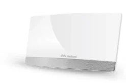 MELICONI - Antenna TV amplificata per interni AT 55 R1 USB-Bianco lucido