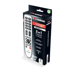 Meliconi Gumbody Pratico 2+ Telecomando IR Wireless TV, Set-Top Box TV Pulsanti