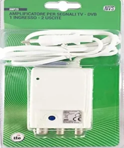 NVS AMP20 Amplificatore di segnale di antenna da interno per 2 uscite TV