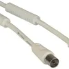 NVS Cavo di antenna 1 spina + 1 presa iec 9,5 con filtri - l. 2mt