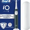 Oral-B iO 2 Spazzolino Elettrico Oral B, Verde, 1 Testina Di Ricambio, 1 Spazzolino, Custodia Da Viaggio, Delicato sulle Gengive, Efficace sulla placca, Sensore di Pressione