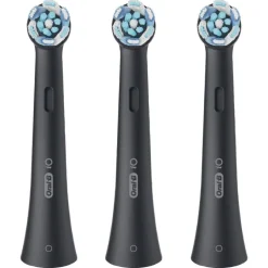 ORAL-B - OB PW REFILL ULTIMATE CLEAN BLACK X3CT, testine di ricambio Oral-B iO Series Ultimate Clean, 4000 setole morbide - Nero