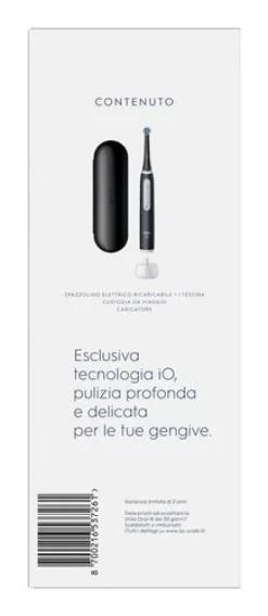 Oral-B Spazzolino Elettrico Ricaricabile iO 3 Nero, 1 Testina Di Ricambio, 1 Custodia Da Viaggio