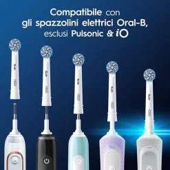 Oral-B Testina Di Ricambio PRO Sensitive Clean Bianca, Confezione Da 10 Testine