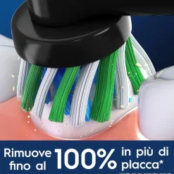 Oral-B Testine di Ricambio Pro, Cross Action, Nere, 10 Ricambi - 10 Testine di Ricambio per Spazzolino Elettrico, Autentiche, Setole Angolate che si Adattano a ogni Dente per una Pulizia Profonda