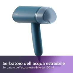 Philips Stiratrice verticale a vapore Serie 3000 STH3000/20- 1000 W, Serbatoio da 100 ml - Blu