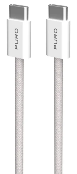 PURO - PUCCCFABK415MTBEG - Cavo in tessuto da USB-C a USB-C per iPhone 15 - Sandshell