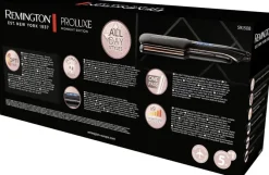 Remington Piastra Capelli Proluxe Midnight Wide Plate, Piastre in ceramica Ultimate Glide, 9 impostazioni di Temp. 150-230°C,Tecnologia intelligente OPTIheat, S9150B