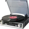 Roadstar TTR-8634 piatto audio, Giradischi 33,45,78 Giri/min, manopola, FM, 3,5 mm, 230V - Nero/Argento