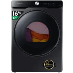 Samsung Asciugatrice 16 Kg Classe C (Ex Classe A+++) Inverter con Pompa di Calore Profondità 84 cm Wi-Fi colore Nero - DV16DG8600BVU3