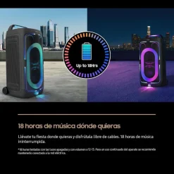 Samsung Sound Tower MX-ST50F/ZF, Audio 240W, Suono Bidirezionale, 18 Ore di Autonomia, Resistente all'Acqua (IPX4), Party Lights +, Ingresso USB, Multiconnessione Bluetooth, 2025