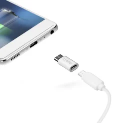 SBS Adattatore Type C - Adattatore Micro USB femmina a Type C maschio per caricabatterie