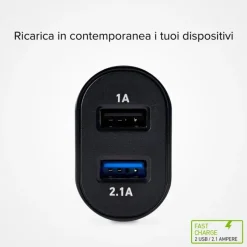 SBS caricabatterie da viaggio a ricarica da 2100 mAh