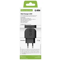 SBS Carica batterie TETRUSBTCPD45WK Nero