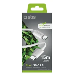 SBS - Cavo type-C to Type-C TECABLETCC6015WGRS - Bianco