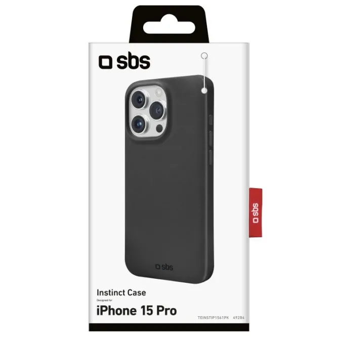 SBS - Cover Instinct per iPhone 15 Pro Nero