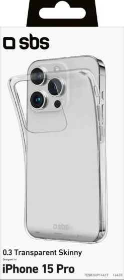 SBS - Custodia Skinny per Iphone 15 Pro Trasparente