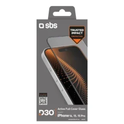 SBS - D3O Screenglass iPhone 16 TED3OSCRGLIP1661 proteggi schermo per iPhone 16 - Trasparente