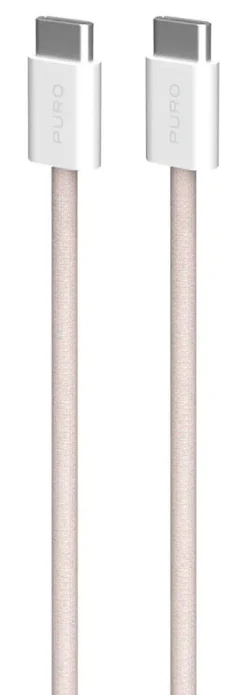 SBS - PUCCCFABK415MTROSE - Cavo in tessuto da USB-C a USB-C - Rosa