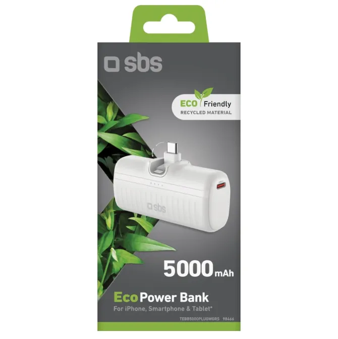 SBS - TEBB5000PLUGWGRS - EcoPower Bank 5000mAh