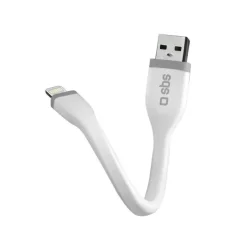 SBS TECABLELIGSHFLATW cavo Lightning 0,12 m Bianco