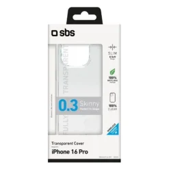 SBS TESKINIP1661PT Cover per iPhone 16 Pro 16 cm trasparente