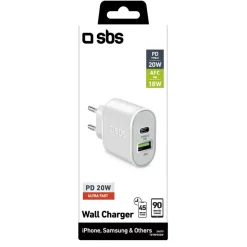 SBS TETRPD20W Caricabatterie per dispositivi mobili Bianco Interno