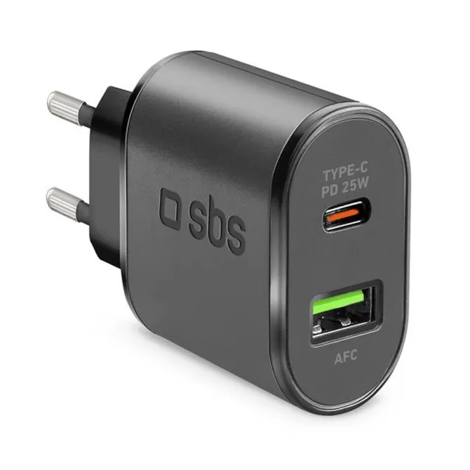 SBS TETRPD25W Caricabatterie per dispositivi mobili Nero Interno