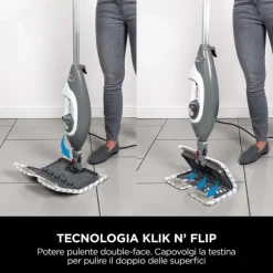 SCOPA A VAPORE 2 IN 1 SHARK KLIK 'N' FLIP CON STEAM BLASTER S6005EU