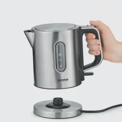 Severin WK 3401 bollitore elettrico 1 Litro, 2400 Watt, Indicatore livello dell'acqua, spegnimento automatico - Acciaio inox