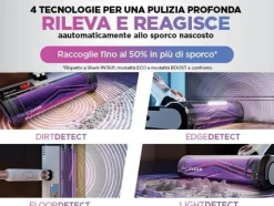 SHARK - ASPIRAPOLVERE SENZA FILO DETECT PRO AUTOSVUOTAMENT - bianco/rosa