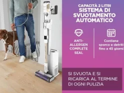 SHARK - ASPIRAPOLVERE SENZA FILO DETECT PRO AUTOSVUOTAMENT - bianco/rosa