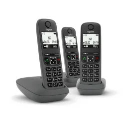 SIEMENS Gigaset AS490 Trio Telefono analogico/DECT Identificatore di chiamata Nero