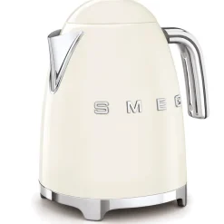 SMEG - KLF03CREU Bollitore Standard 50's Style, 2400 Watt, 1,7 Litri, Autospegnimento a 100°C, Corpo in Acciaio, Filtro anticalcare - Crema