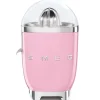 Smeg, Spremiagrumi Elettrico CJF11PKEU, Spremitura a Pressione Manuale, Beccuccio Antigoccia e Cono Universale, Base Antiscivolo, Avvolgicavo Integrato, 70W, Rosa