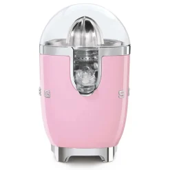 Smeg, Spremiagrumi Elettrico CJF11PKEU, Spremitura a Pressione Manuale, Beccuccio Antigoccia e Cono Universale, Base Antiscivolo, Avvolgicavo Integrato, 70W, Rosa