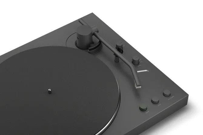 Sony PS-LX3BT, giradischi wireless Bluetooth con riproduzione automatica, audio Hi-Res wireless, trasmissione a cinghia, preamplificatore phono, funzionamento a 2 velocità, coperchio antipolvere