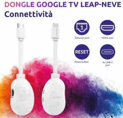 Strong LEAP NEVE dongle Smart TV 4K Ultra HD Android Bianco