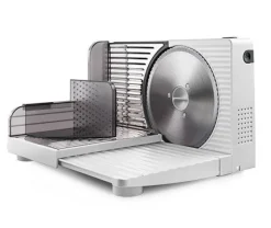 Taurus - affettatrice pieghevole Cutmaster Compact 100 W | lama acciaio inox 17 cm | spessore 1-15 mm | pulsante sicurezza | design compatto | per tutti i tipi di alimenti