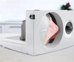 Taurus - affettatrice pieghevole Cutmaster Compact 100 W | lama acciaio inox 17 cm | spessore 1-15 mm | pulsante sicurezza | design compatto | per tutti i tipi di alimenti