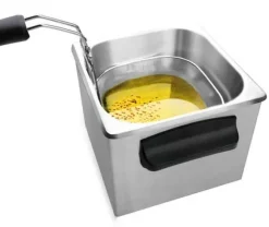 Taurus Friggitrice ad olio Professional Plus, 2L, 1700 W, Acciaio inossidabile